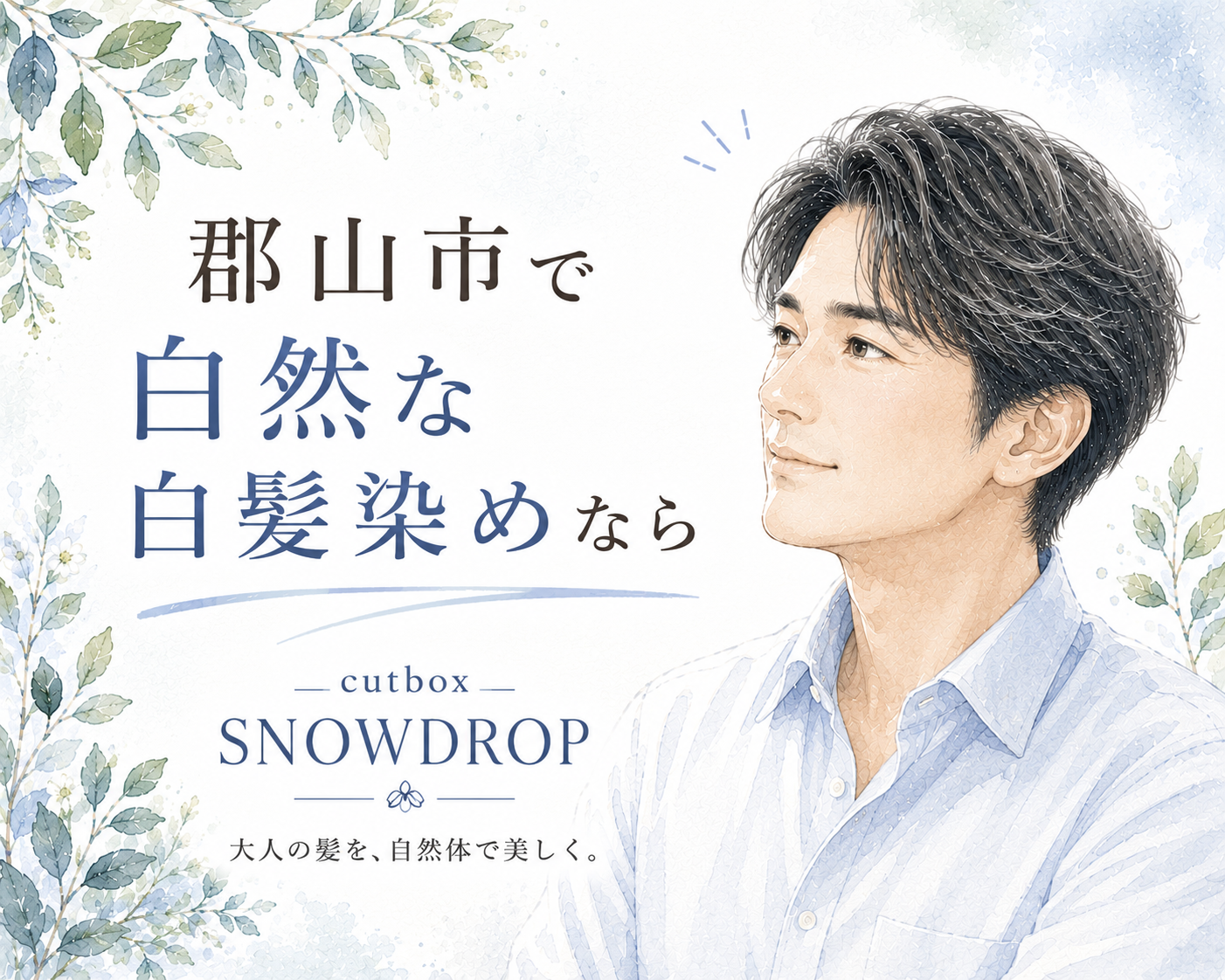 郡山市で自然な白髪染め|郡山市cutboxSNOWDROP