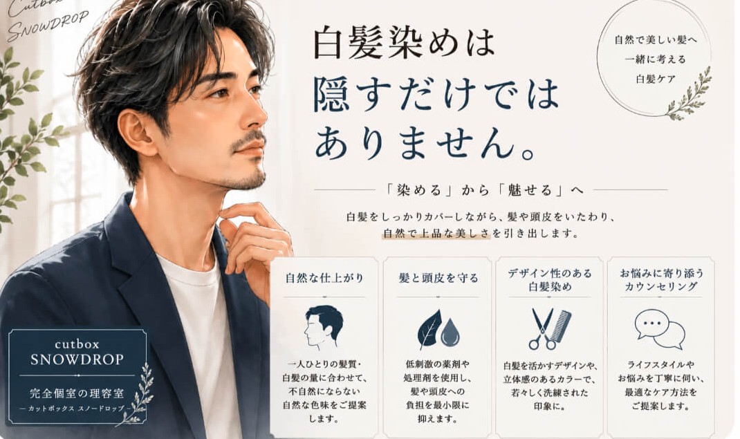 郡山市で白髪染めするなら|男性・女性対応の白髪染め完全ガイド
